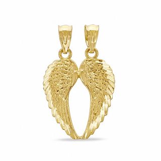 10K Gold Breakable Angel Wings Charm