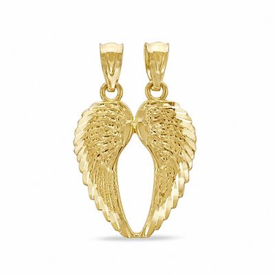 10K Gold Breakable Angel Wings Charm