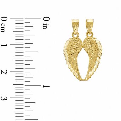 10K Gold Breakable Angel Wings Charm