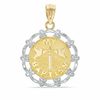 10K Two-Tone Gold Baptism Charm