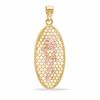 Thumbnail Image 0 of Oval Mesh "Love" Charm in 10K Two-Tone Gold