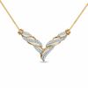 1.00 CT. T.W. Diamond Chevron Necklace in 10K Gold - 16"