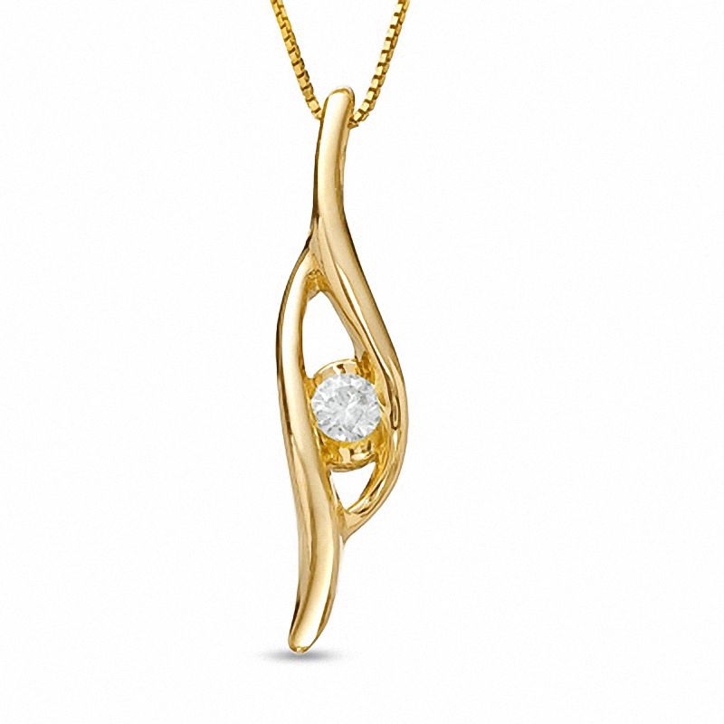 Sirena™ Diamond Accent Bypass Pendant in 10K Gold