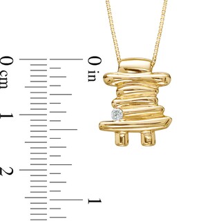 Certified Canadian Diamond Accent Certified Inukshuk Pendant in 10K Gold