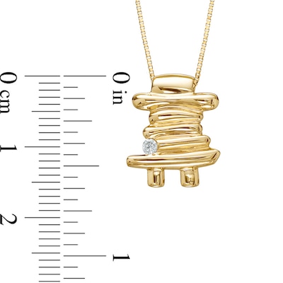 Certified Canadian Diamond Accent Certified Inukshuk Pendant in 10K Gold