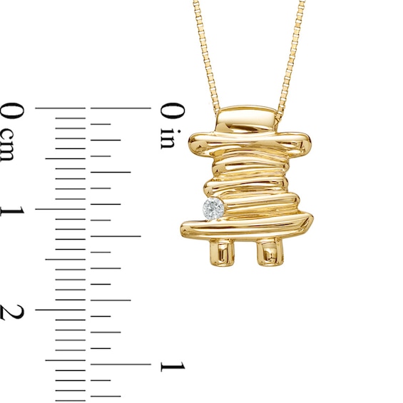 Certified Canadian Diamond Accent Certified Inukshuk Pendant in 10K Gold