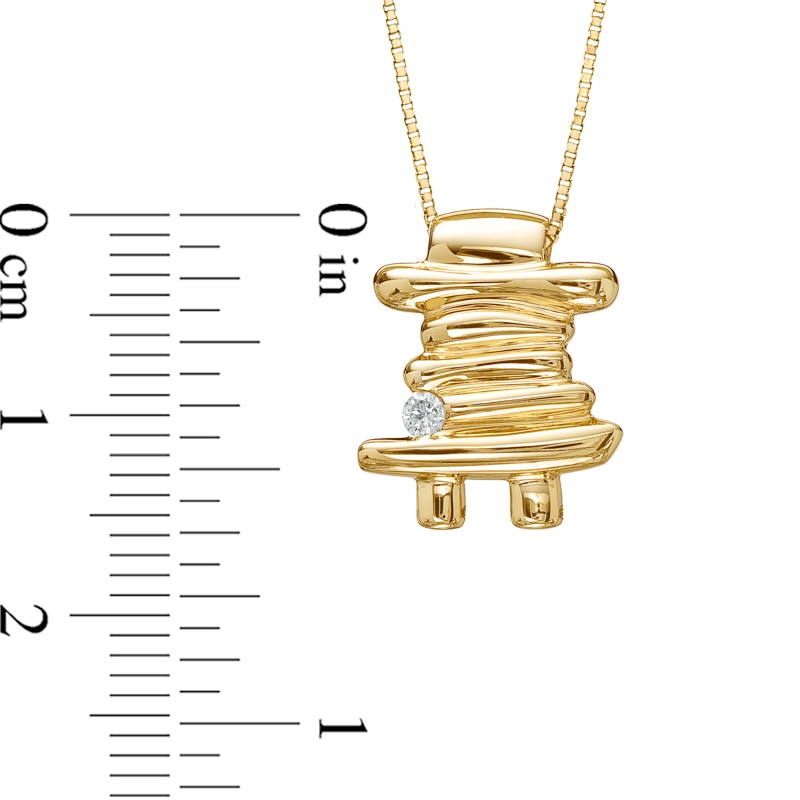 Main Image 2 of Certified Canadian Diamond Accent Certified Inukshuk Pendant in 10K Gold