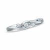 Thumbnail Image 0 of 0.20 CT. T.W. Diamond Flower Promise Ring in 10K White Gold