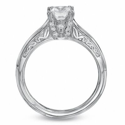 0.75 CT. T.W. Certified Princess-Cut Diamond Engagement Ring in 14K White Gold