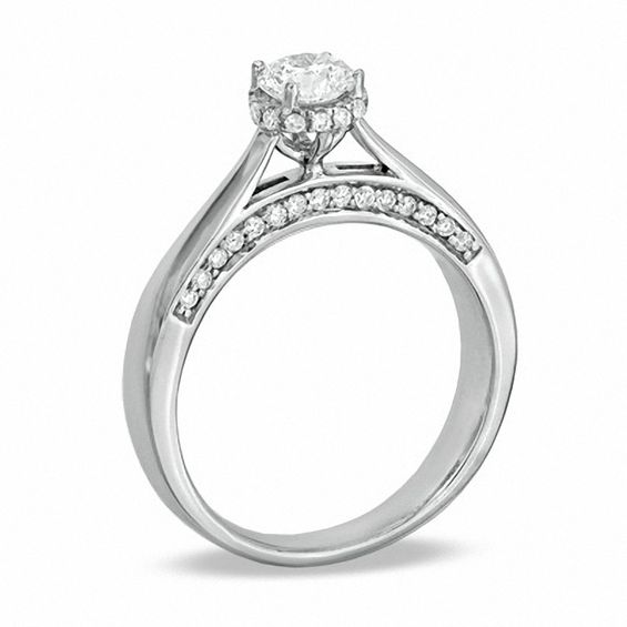 0.75 CT. T.W. Certified Canadian Diamond Engagement Ring in 14K White Gold (I/I1)