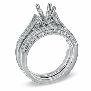 0.35 CT. T.W. Diamond Semi-Mount Bridal Set in 14K White Gold