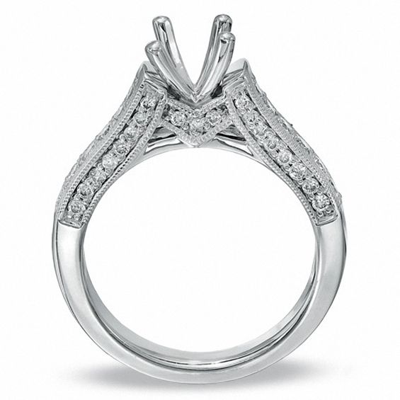 0.35 CT. T.W. Diamond Semi-Mount Bridal Set in 14K White Gold