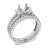 0.75 CT. T.W. Diamond Semi-Mount Bridal Set in 14K White Gold