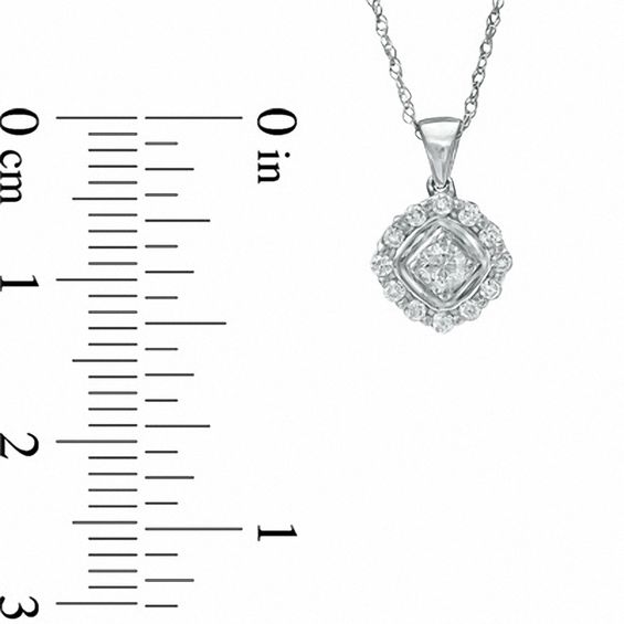 0.25 CT. T.W. Diamond Frame Pendant in 10K White Gold