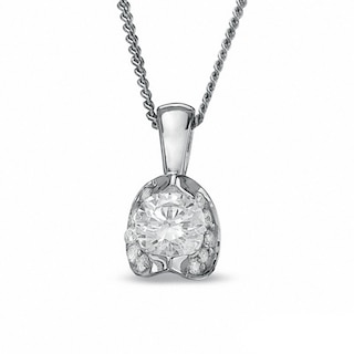 0.25 CT. T.W. Certified Canadian Diamond Pendant in 14K White Gold - 17"