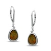 Thumbnail Image 1 of Ammonite and Diamond Accent Drop Earrings in 10K White Gold