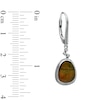 Thumbnail Image 2 of Ammonite and Diamond Accent Drop Earrings in 10K White Gold