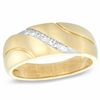 Men's 0.12 CT. T.W. Diamond Seven Stone Band in 10K Gold