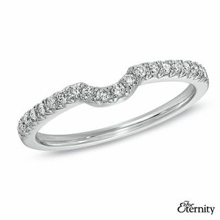 For Eternity 0.25 CT. T.W. Diamond Contour Wedding Band in 14K White Gold