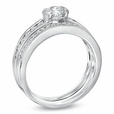 1.00 CT. T.W. Certified Canadian Diamond Bridal Set in 14K Gold (I/I1