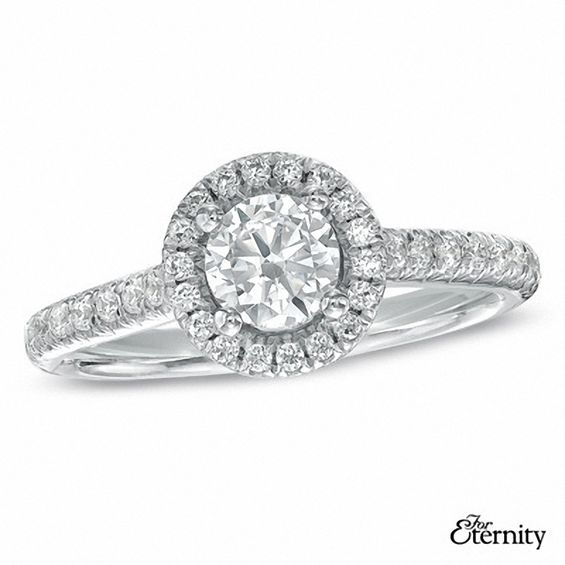 For Eternity 1.00 CT. T.W. Diamond Frame Engagement Ring in 14K White Gold