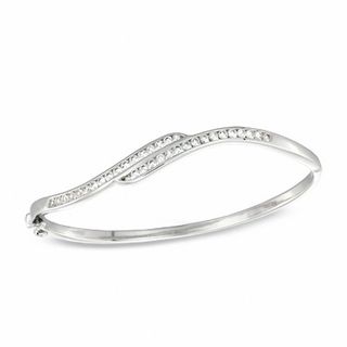 Lab-Created Sapphire Bangle in Sterling Silver