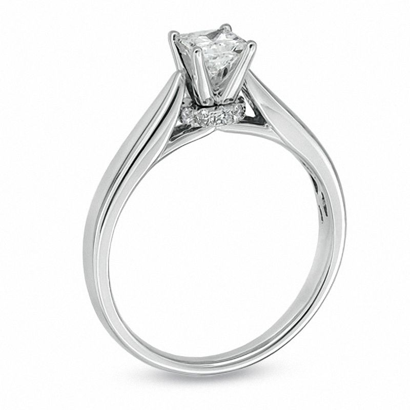 For Eternity CT. T.W. Princess-Cut Diamond Solitaire Engagement Ring in 14K White Gold|Peoples Jewellers