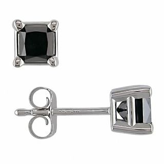Peoples Jewellers Mens 025 CT TW Black Diamond Stud Earrings in  Stainless Steel with Black IPPeoples Jewellers  Upper Canada Mall