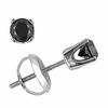 Thumbnail Image 1 of 1.00 CT. T.W. Black Diamond Stud Earrings in 14K White Gold