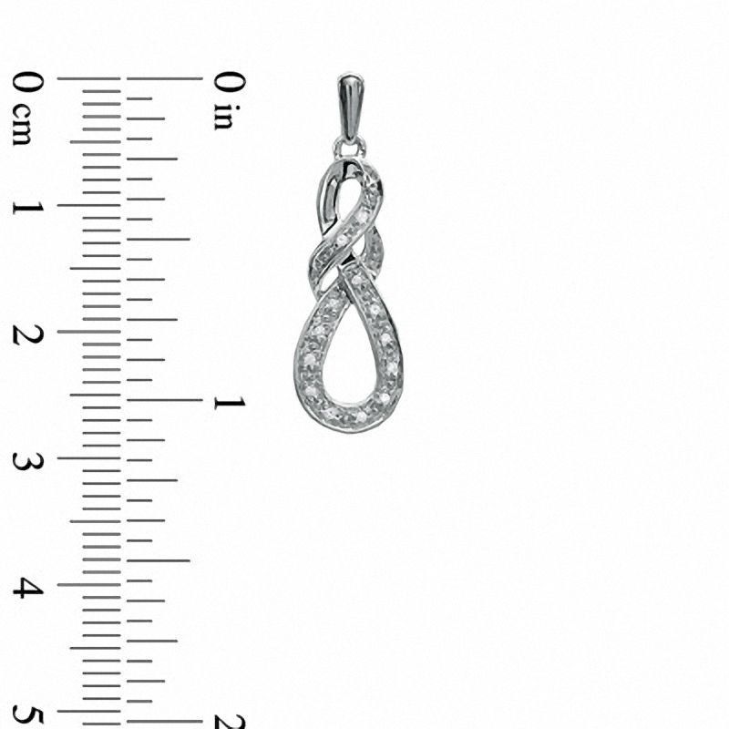 0.12 CT. T.W. Diamond Knotted Swirl Drop Earrings in Sterling Silver|Peoples Jewellers