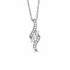 0.25 CT. T.W. Diamond Bypass Pendant in 10K White Gold