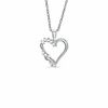 Thumbnail Image 0 of 0.12 CT. T.W. Diamond Heart Pendant in Sterling Silver