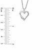 Thumbnail Image 1 of 0.12 CT. T.W. Diamond Heart Pendant in Sterling Silver