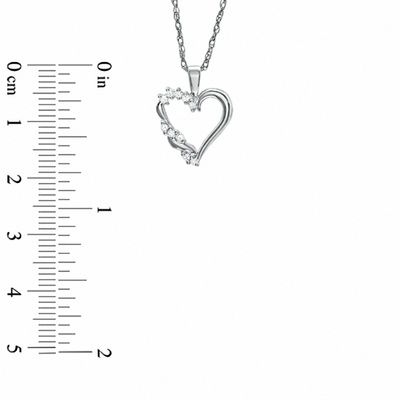 0.12 CT. T.W. Diamond Heart Pendant in Sterling Silver