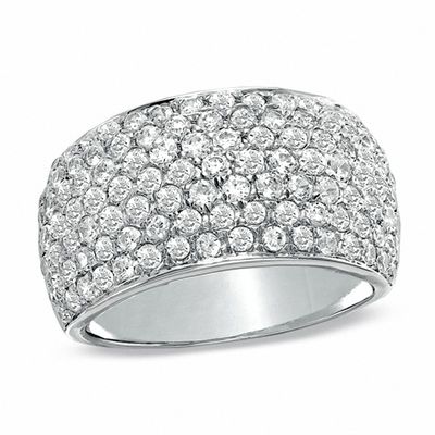 2.00 CT. T.W. Diamond Multi-Row Band in 10K White Gold