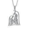 Thumbnail Image 0 of 0.10 CT. Diamond Penguin Love Pendant in Sterling Silver