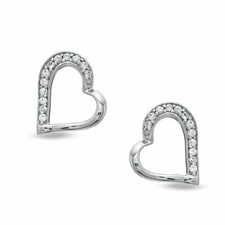 Diamond Hearts Earrings –