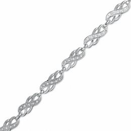 0.25 CT. T.W. Diamond Infinity Bracelet in Sterling Silver