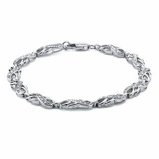 0.25 CT. T.W. Diamond Infinity Bracelet in Sterling Silver