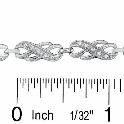 0.25 CT. T.W. Diamond Infinity Bracelet in Sterling Silver