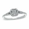 Thumbnail Image 0 of 0.20 CT. T.W. Composite Square Diamond Vintage Promise Ring in 10K White Gold