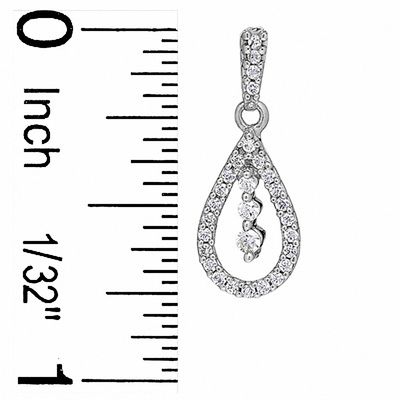 0.33 CT. T.W. Diamond Pear-Shaped Drop Earrings in 10K White Gold