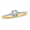 0.16 CT. T.W. Diamond Round Bezel Promise Ring in 10K Gold