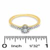 0.16 CT. T.W. Diamond Round Bezel Promise Ring in 10K Gold