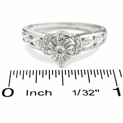 0.16 CT. T.W. Diamond Promise Ring in 10K White Gold