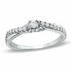 Thumbnail Image 0 of 0.20 CT. T.W. Diamond Swirl Promise Ring in 10K White Gold