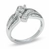 0.50 CT. T.W. Diamond Bypass Three Stone Ring in 10K Gold