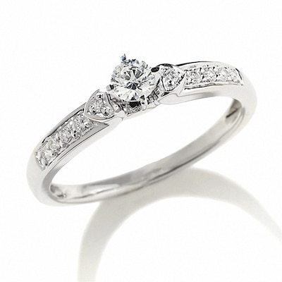 0.20 CT. T.W. Diamond Promise Ring in 10K White Gold