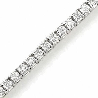 CT. T.W. Diamond Tennis Bracelet in Sterling Silver