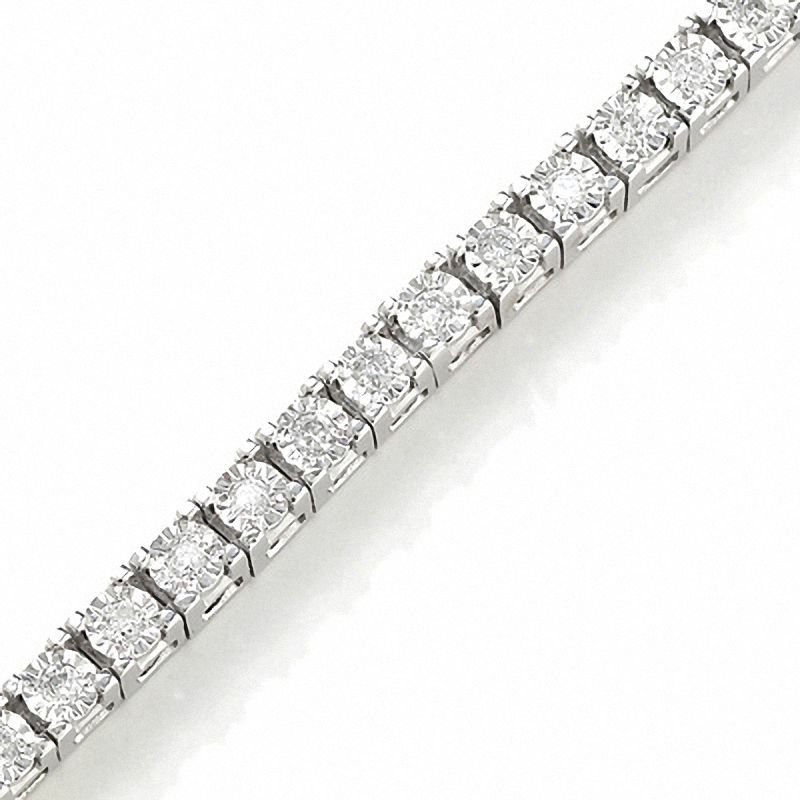 CT. T.W. Diamond Tennis Bracelet in Sterling Silver|Peoples Jewellers